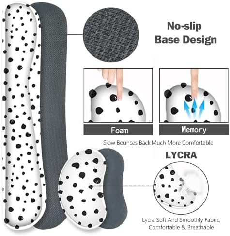 ToLuLu Ergonomic Gaming Mouse Pad, Memory Foam Keyboard Mouse Wrist Rest