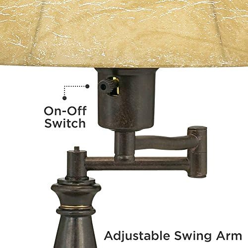 Andrea 22 1/2" High Desk Lamp Adjustable Swing Arm Bronze Brown Natural