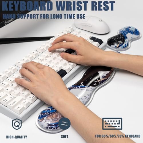 Gel Keyboard and Mouse Wrist Rest Set,Wrist Pad for Computer Keyboard