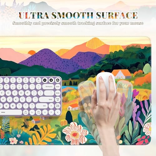 iCasso Large Gaming Mouse Pad 35"x16",Waterproof Desk Mat,Oil Painting