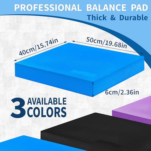 Professional Foam Balance Pad, Large Balance Pads for Physical Therapy, Foam Balance Board for Rehabilitation Stability Workout Knee and Ankle Exercise Strength Training