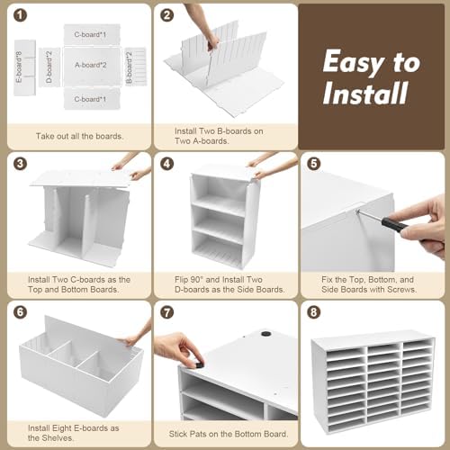 27 Slot Literature Organizer – Desktop File Sorter for Office, Classroom