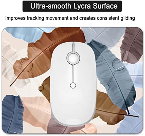 Small Mouse Pad, Mini Mouse Pad 6 X 8 Inch with Non-Slip Rubber Base for Keyboard Tray Laptops Wireless Mouse Home Office Travel, Washable & Portable (Art Leaves)