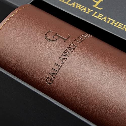 Gallaway Leather Desk Mat - Office Writing Desk Pad, Medium 24" x 14" Dark Brown, Gift Ready Elegant Computer Desk Cover Protector