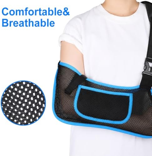 mosago Arm Sling, Lightweight Breathable Mesh Shoulder Immobilizer, Medium
