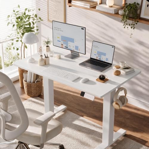 Claiks 40 x 24 Inch Super White Electric Standing Desk