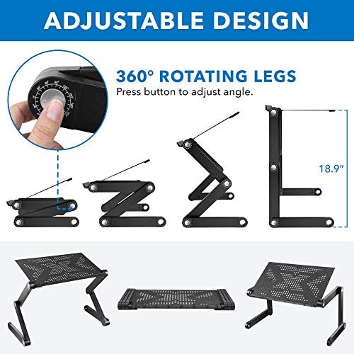 Mount-It! Adjustable Keyboard & Laptop Stand for Bed, Couch, Floor