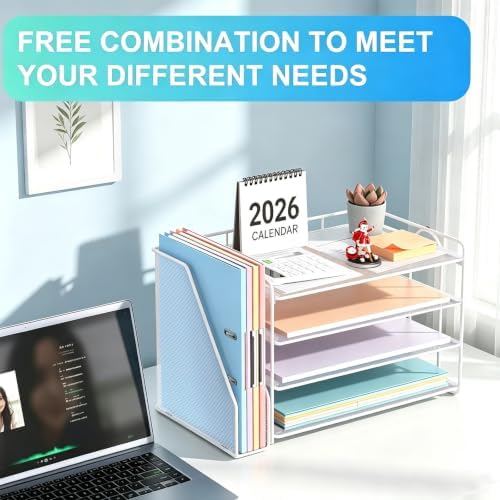 gianotter 4-Tier Paper Organizer With Magazine Holder