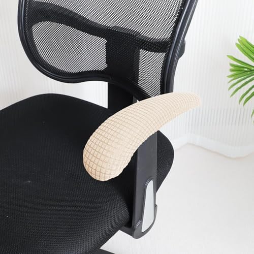 Office Chair Arm Covers, Armrest Slipcover Pads Elbows Forearms Slipcovers Stretch Dirt Resistant Armchair Chairs Washable Covering Elastic Seat Hand Protector Stretchable Band Slip