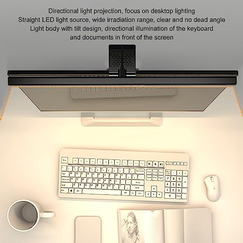 Monitor Light Bar, Touch Control with 3 Color Temperatures & Infinite Dimming, Eye-Caring Screen Light for Computer Laptop Desktop, White