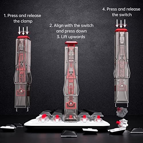 KEMOVE P10 2-in-1 Semi-Auto Switch & Keycap Puller for Mechanical Keyboard