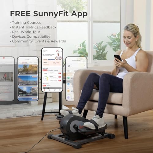 Sunny Health & Fitness Under Desk Pedal Elliptical Machine Leg Exerciser
