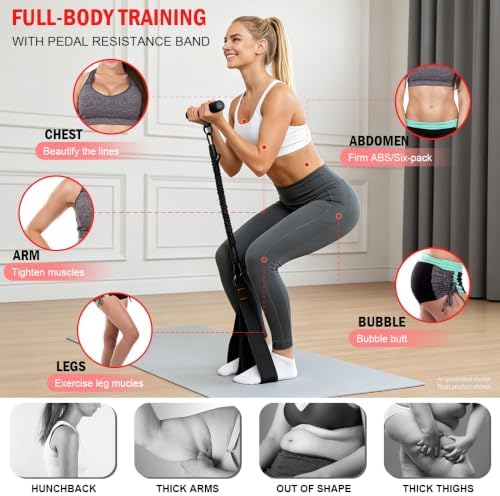 Pull Up Assistance Bands, Resistance Bands Set with Handles for Men Women, Workout & Exercise Bands, 5-Level Elastic Bands for Working Out, Stretch Bands for Home Gym, Stretching & Physical Therapy