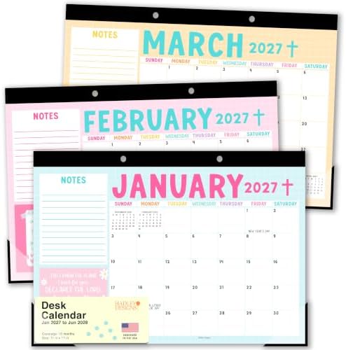 Large Desk Calendar 2027 - Desktop Calendar 2027-2028
