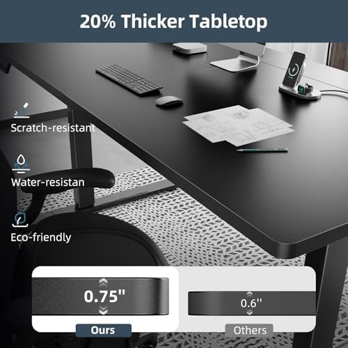 60 x 30 Inch Electric Standing Desk with Flip-Top Cable Management