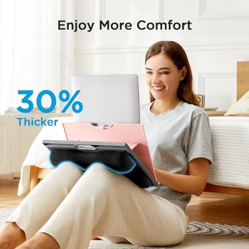 HUANUO Lap Desk with 8 Adjustable Angles – Up to 15.6" Laptop, Pink