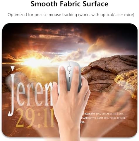 Christian Jeremiah 29:11 Scripture Mouse Pad, Rock Sunset Desert Desk Mat