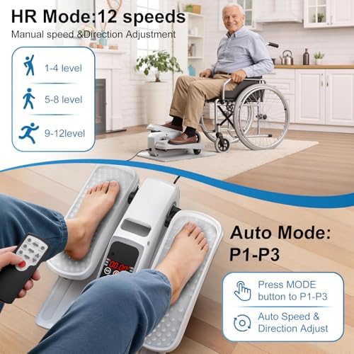 Under Desk Elliptical Leg Exerciser While Sitting for Seniors