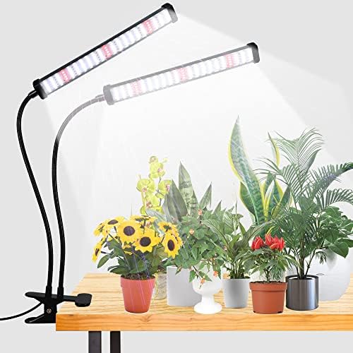 GooingTop Grow Light 100W 6000K, Super Bright White Desktop Clip Plant Lamp
