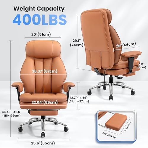 Executive Office Chair with Lumbar Support, Comfortable Computer Desk Chair