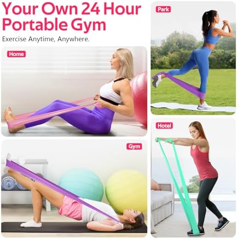 Resistance Bands Set, Exercise Bands for Physical Therapy, Pilates, Yoga
