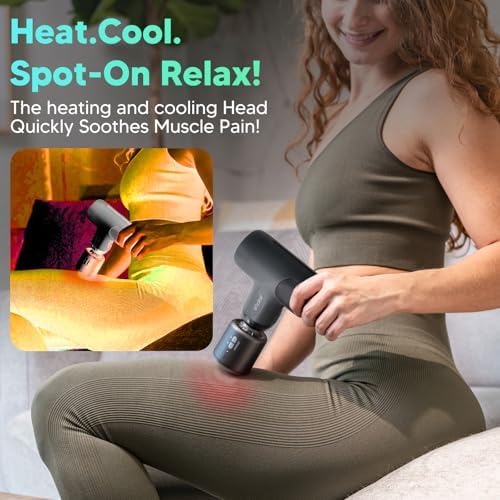 arboleaf Thermacool Massage Gun, Heat and Cold Percussion Back Pain Relief