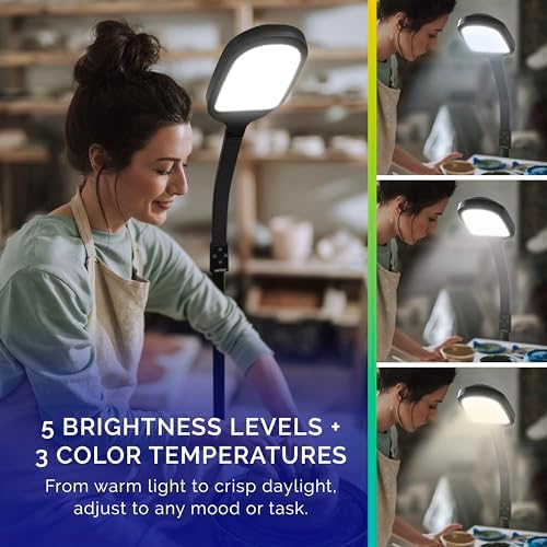 Verilux SmartLight Full Spectrum LED Floor Lamp with Adjustable Brightness