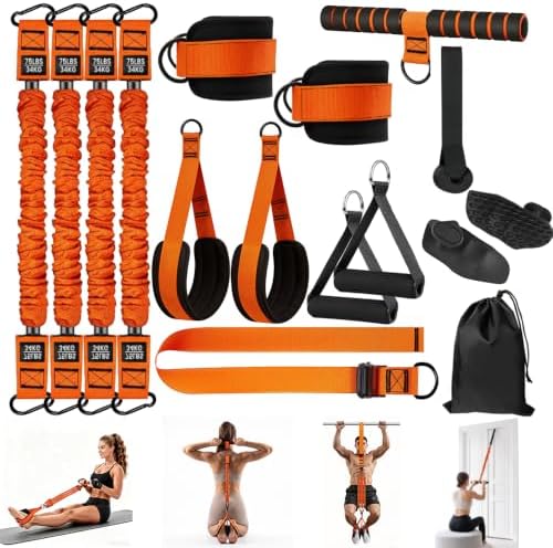 Pull Up Assistance Bands, Resistance Bands Set with Handles for Men Women, Workout & Exercise Bands, 5-Level Elastic Bands for Working Out, Stretch Bands for Home Gym, Stretching & Physical Therapy