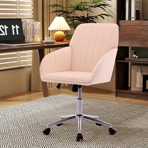Ergonomic Office Chair with Memory Foam Cushion and Silver Swivel Base