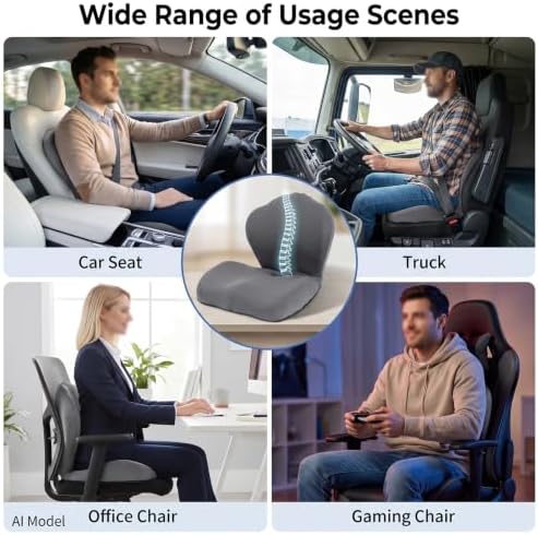 Ergonomic Memory Foam Seat Cushion with Back Support