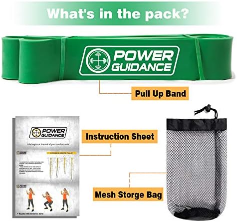 POWER GUIDANCE Pull Up Assist Bands - Stretch Resistance Band - Mobility Band - Powerlifting Bands - by Perfect for Body Stretching, Powerlifting, Resistance Training
