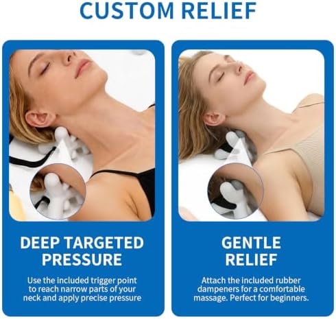Occipital Release Tool for Neck Tension&Tmj&Occipital Neuralgia Relief,Suboccipital Release Tool and Neck Stretcher with Silicone Pad for Stretch,Shoulder Trigger Point Massage Tool