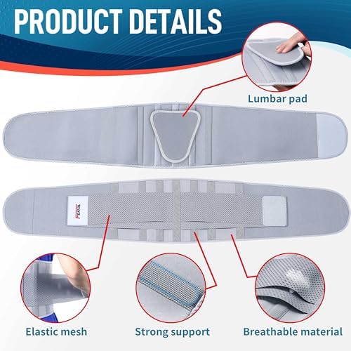FEATOL Back Brace for Women & Men, Lower Back, Sciatica Pain Relief
