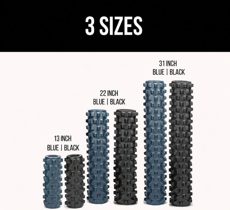 RumbleRoller Extra Firm Foam Roller Deep Tissue Massage Roller for Muscle Recovery (31 Inches Full Size)