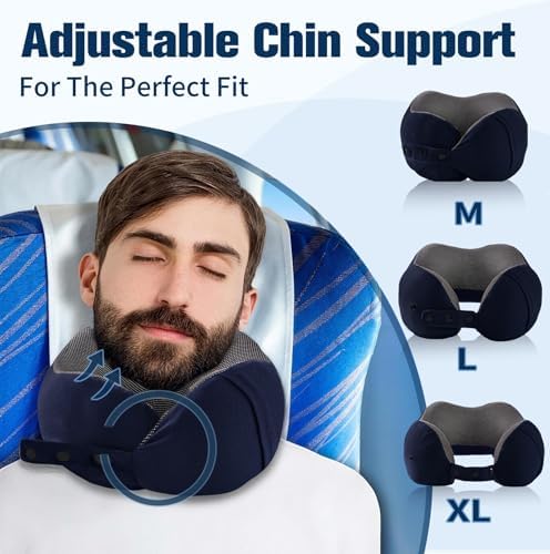 Cirorld Neck Pillow for Traveling, Travel Pillows for Airplanes Navy