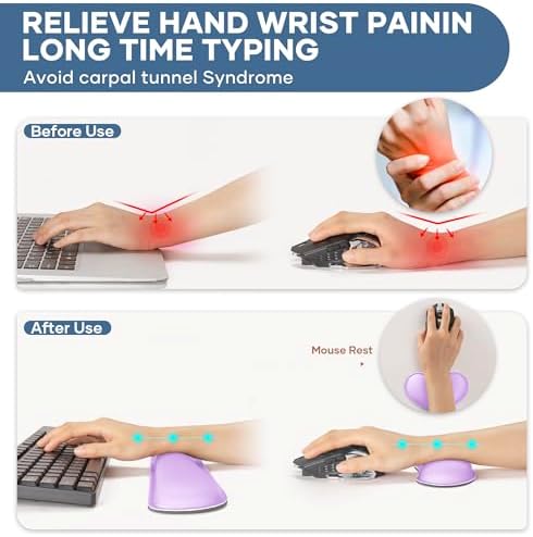 Office Ergonomic Memory Foam Computer Mouse and Keyboard Wrist Rest pad Support Carpal Tunnel, Wrist Rest for Keyboard and Mouse, Wrist Support Set