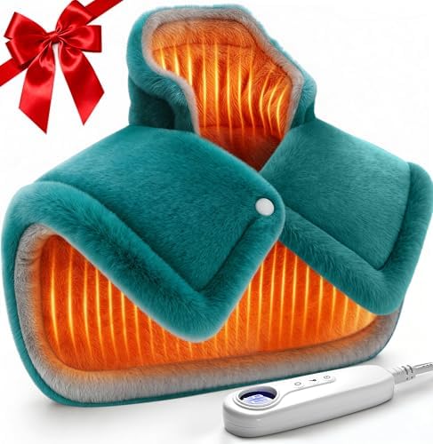 IZZUBIZ Heating Pad for Neck Shoulders Back, Gifts for Women Men Christmas