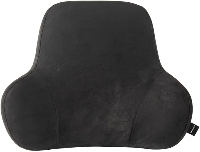 Lumbar Support Pillow for Car, Soft Memory Foam and Suede Cover, Back Support for Car Drivers and Passengers