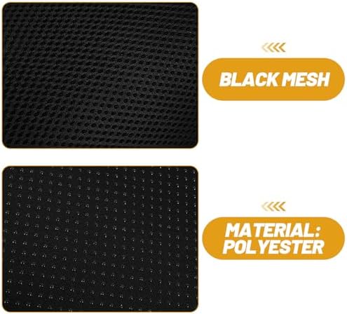 SHINEOFI Office Foot Rest Cushion Elevated Leg Pillow, Rebounding Black Waterdrop-Shaped Mesh Foot Support Pad for Home and Office Use