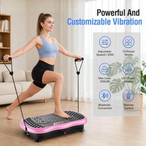 Vibration Plate Exercise Machine with 200 Speeds & 10 Presets