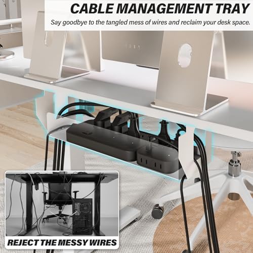 Kingant Standing Desk, 32x24 Inch Electric Height Adjustable Computer Desk