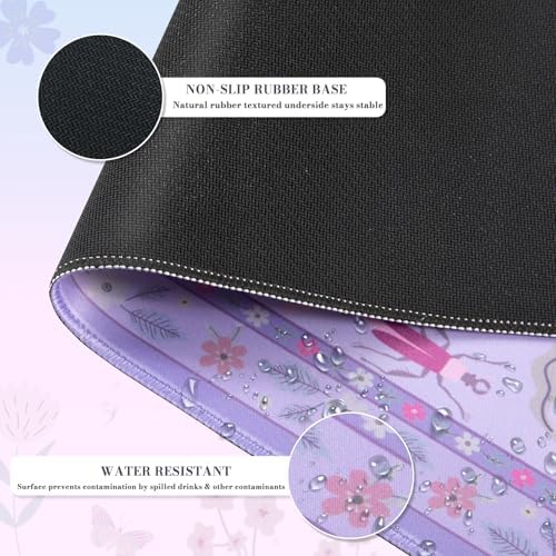 iCasso Purple Large Mouse Pad, Desk Matt for Desktop