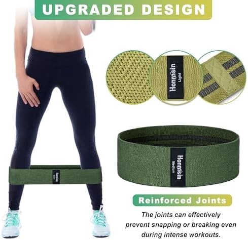 Resistance Bands for Working Out, 3 Levels Fabric Exercise Bands Set