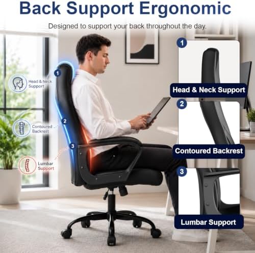 PayLessHere | Gaming Chair | Black, PU Leather | with Lumbar Support