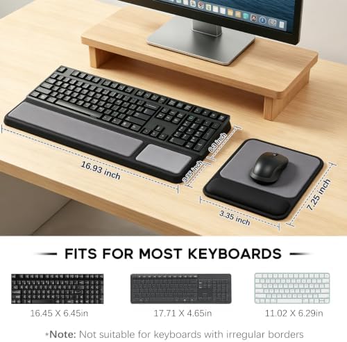 JIKIOU Keyboard Stand and Mouse Pad Set with Wrist Rest