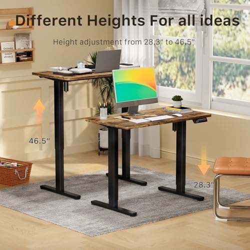 JOY worker Small Electric Computer Desk, 40" Whole Piece Height Adjustable