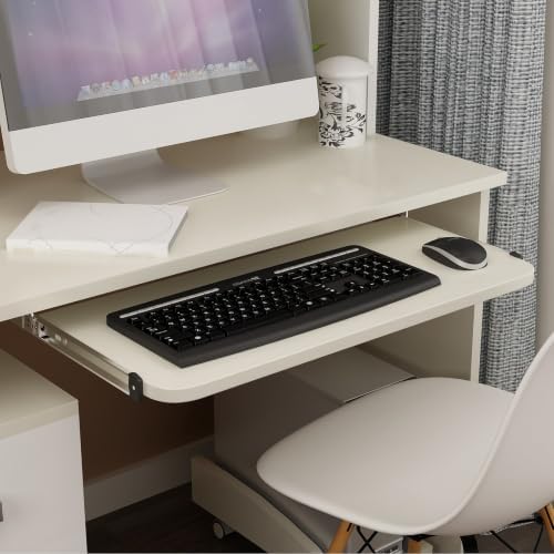 Adjustable Keyboard Slide for Desk Drawer Tray, Steel Ball Bearings