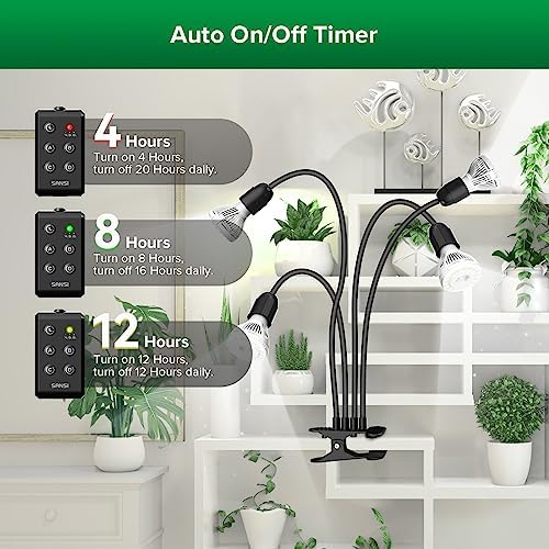 SANSI LED Grow Lights for Indoor Plants, Lifetime Free Bulb Replacement