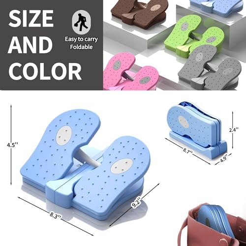 Foldable Leg Exerciser: Portable Foot Pedal Exerciser for Seniors Under Desk Foot Pedal Exerciser Stepper Exercise for Leg Muscles Relieves Varicose Veins Physical Therapy Aid