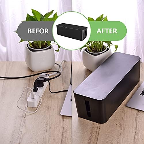Cable Management Box, Large Cord Organizer Box to Hide Power Strip